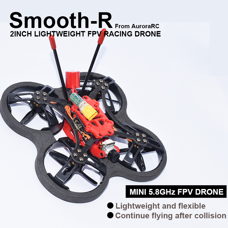 AuroraRC-Smooth-R-100mm-2-Inch-3-4S-FPV-Racing-Drone-PNPBNF-Caddx-ANT-1200TVL-Camera-F405-20A-1204-M-1848431-1