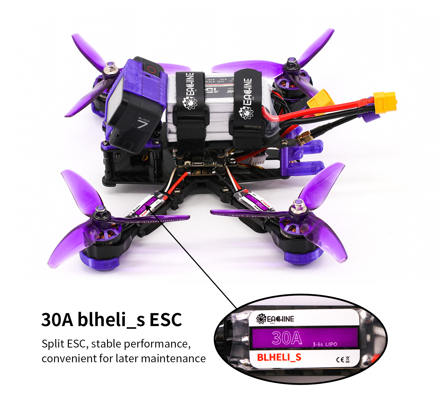 Eachine-Wizard-X220-V2-5-Inch-4S-FPV-Racing-Drone-PNP-FOXEER-Arrow-Micro-Pro-Cam-F405-DJI-DUAL-BEC-V-1839753-4