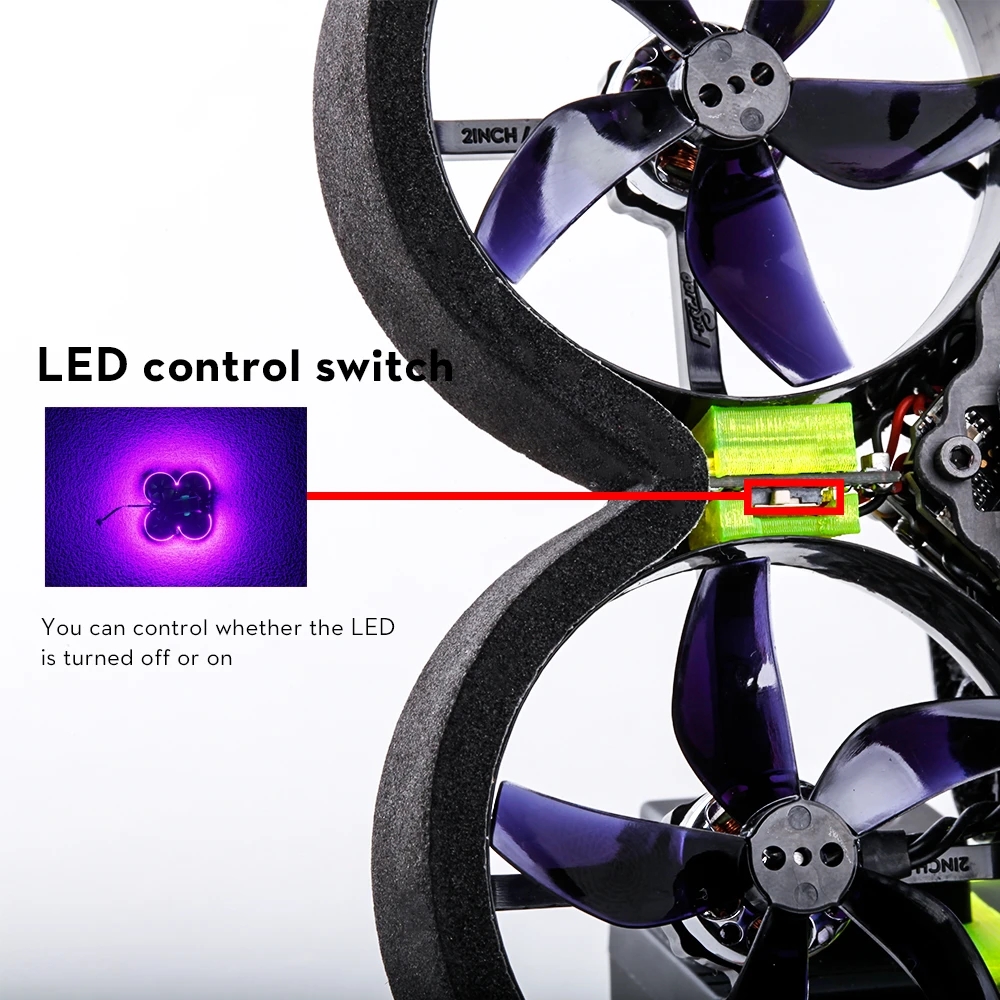 Flywoo-CineRace20-V12-Neon-LED-90mm-Wheelbase-2quot-Analog-Version-4S-RC-Drone-w-Caddx-Ant-Camera-Su-1922312-2