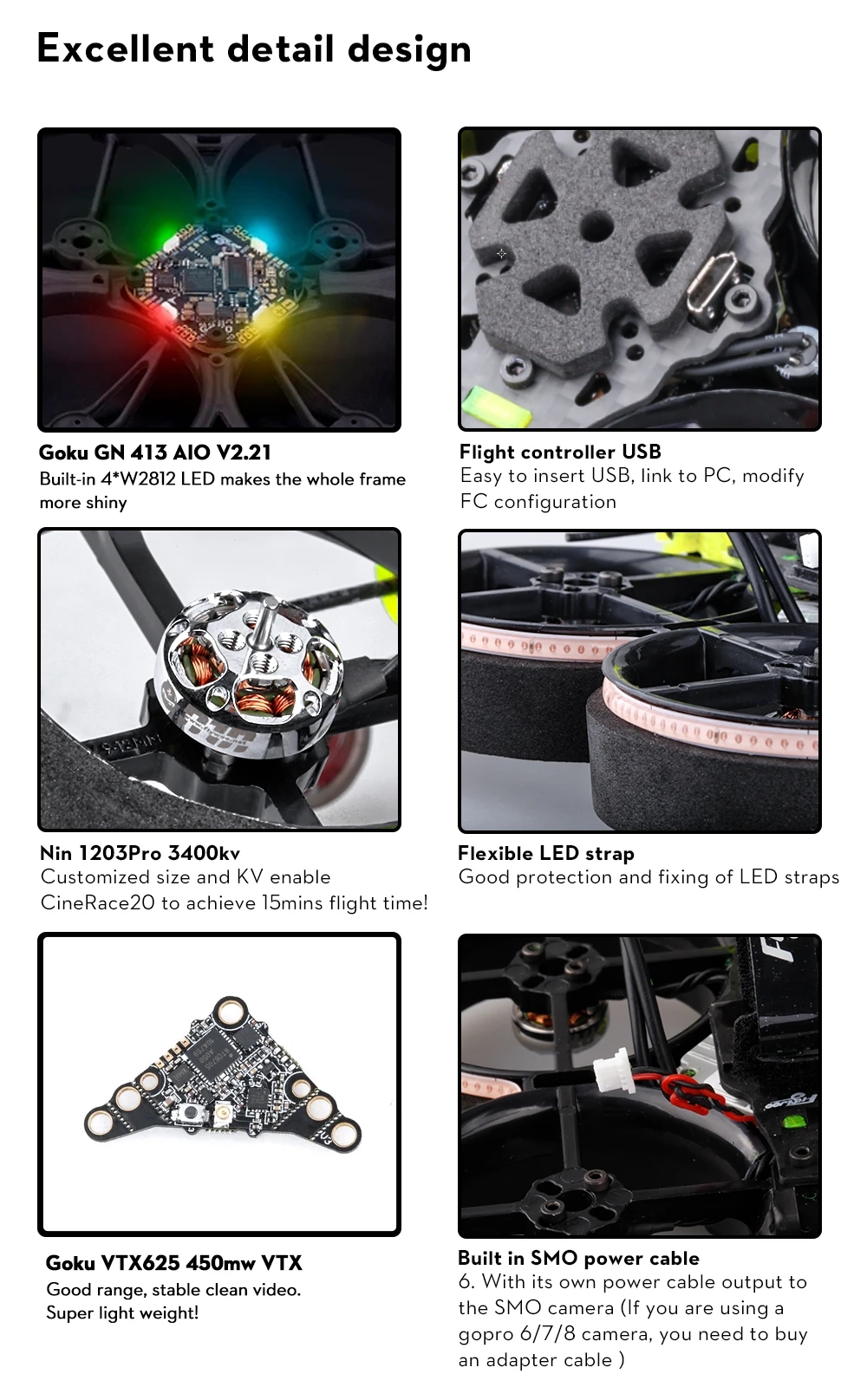 Flywoo-CineRace20-V12-Neon-LED-90mm-Wheelbase-2quot-Analog-Version-4S-RC-Drone-w-Caddx-Ant-Camera-Su-1922312-4
