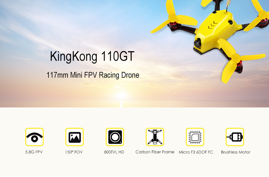 KINGKONGLDARC-110GT-117mm-RC-FPV-Racing-Drone-with-F3-4in1-10A-Blheli_S-25mW-16CH-800TVL-BNF-1151830-2