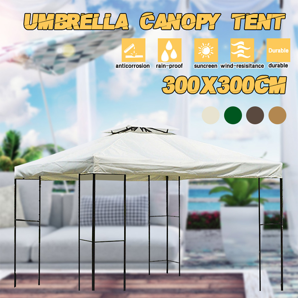 2-Tier-3x3m-Garden-Gazebo-Top-Cover-Roof-Replacement-Fabric-Tent-Canopy-1633790-1