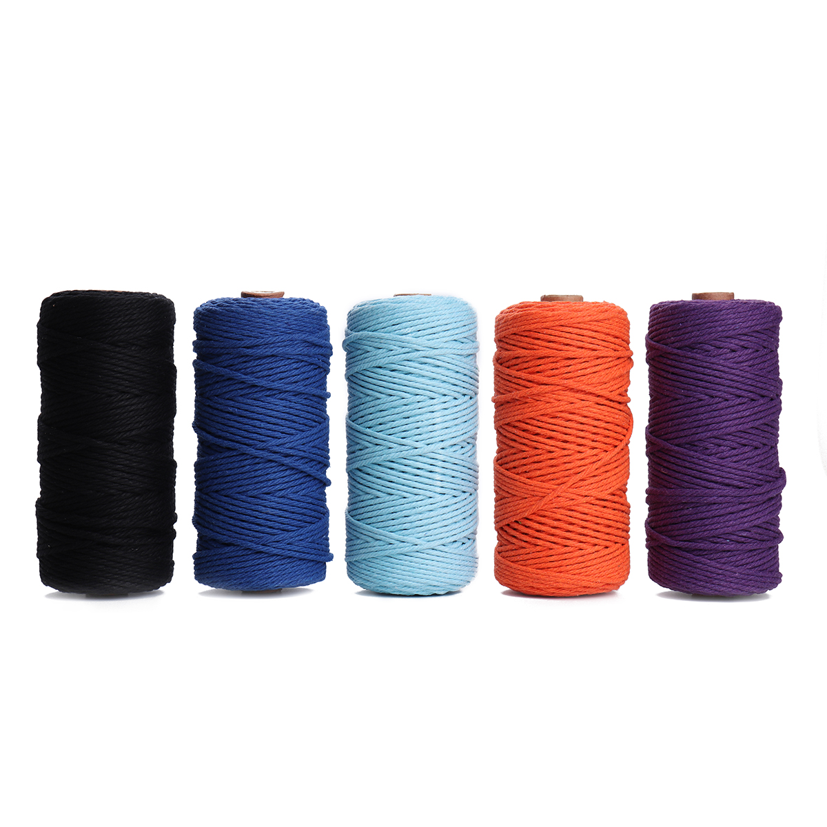 5-Color-3mm-100M-DIY-Long-Macrame-Colorful-Cotton-Twisted-Cord-Rope-Hand-Crafts-String-Braided-Wire-1387427-7