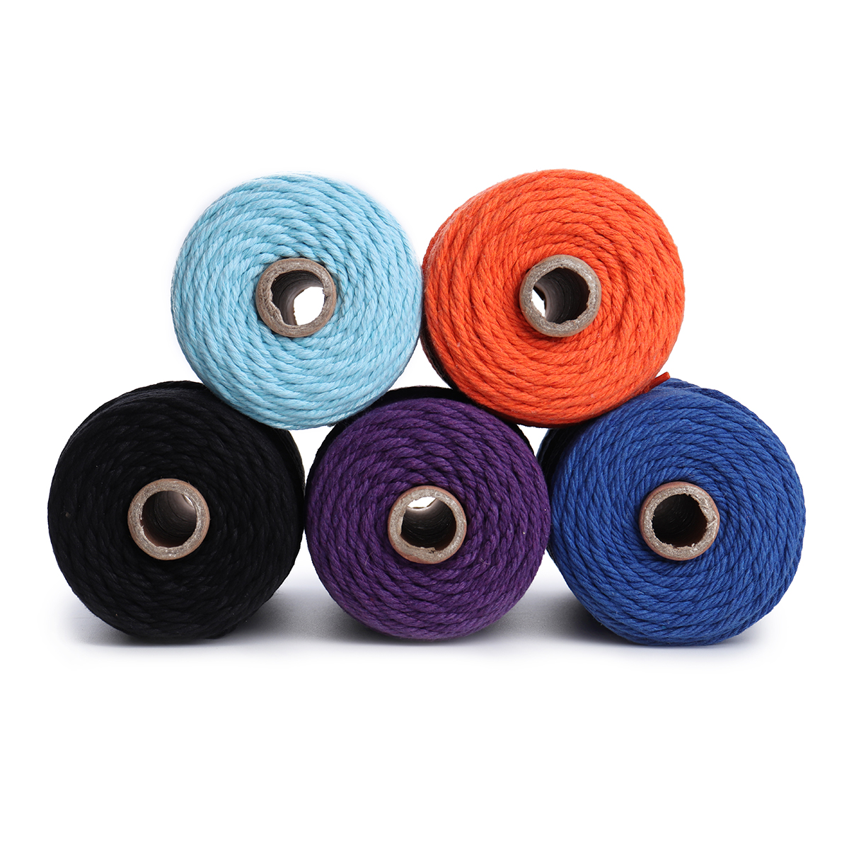5-Color-3mm-100M-DIY-Long-Macrame-Colorful-Cotton-Twisted-Cord-Rope-Hand-Crafts-String-Braided-Wire-1387427-8