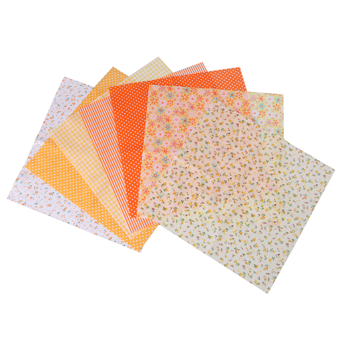 7Pcs-Cotton-Fabric-Patchwork-Fat-Quarter-Bundle-DIY-Sewing-Fabrics-Cloths-Crafts-1684770-5