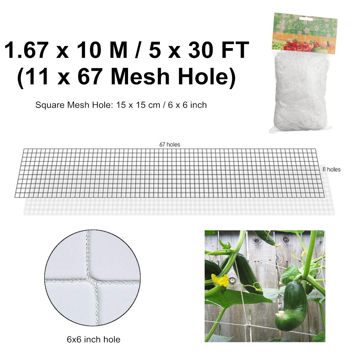 Trellis-Netting-Garden-Net-Plant-Climbing-Grow-Support-Fruit-Vine-Fence-6-Mesh-1791861-3