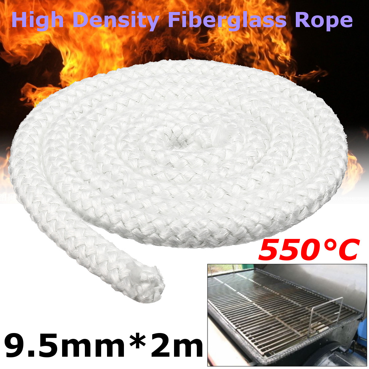 Wood-Stove-Door-Gasket-Round-Fiberglass-Rope-Seal-High-Density-Fibreglass-Strips-Rope-95mmx2m-1375541-2