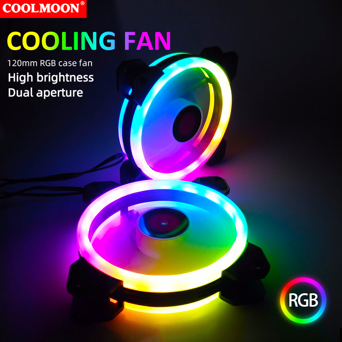 120mm-Computer-PC-Cooler-Cooling-Fan-RGB-LED-Multicolor-mode-Quiet-Chassis-Fan-With-Controller-1940489-1
