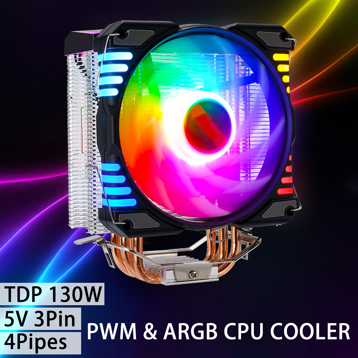 4-Heat-Pipe-RGB-CPU-Cooler-34-Pin-For-Intel-Socket-LGA-77511501151115511561200-AMD-Socket-1973061-1