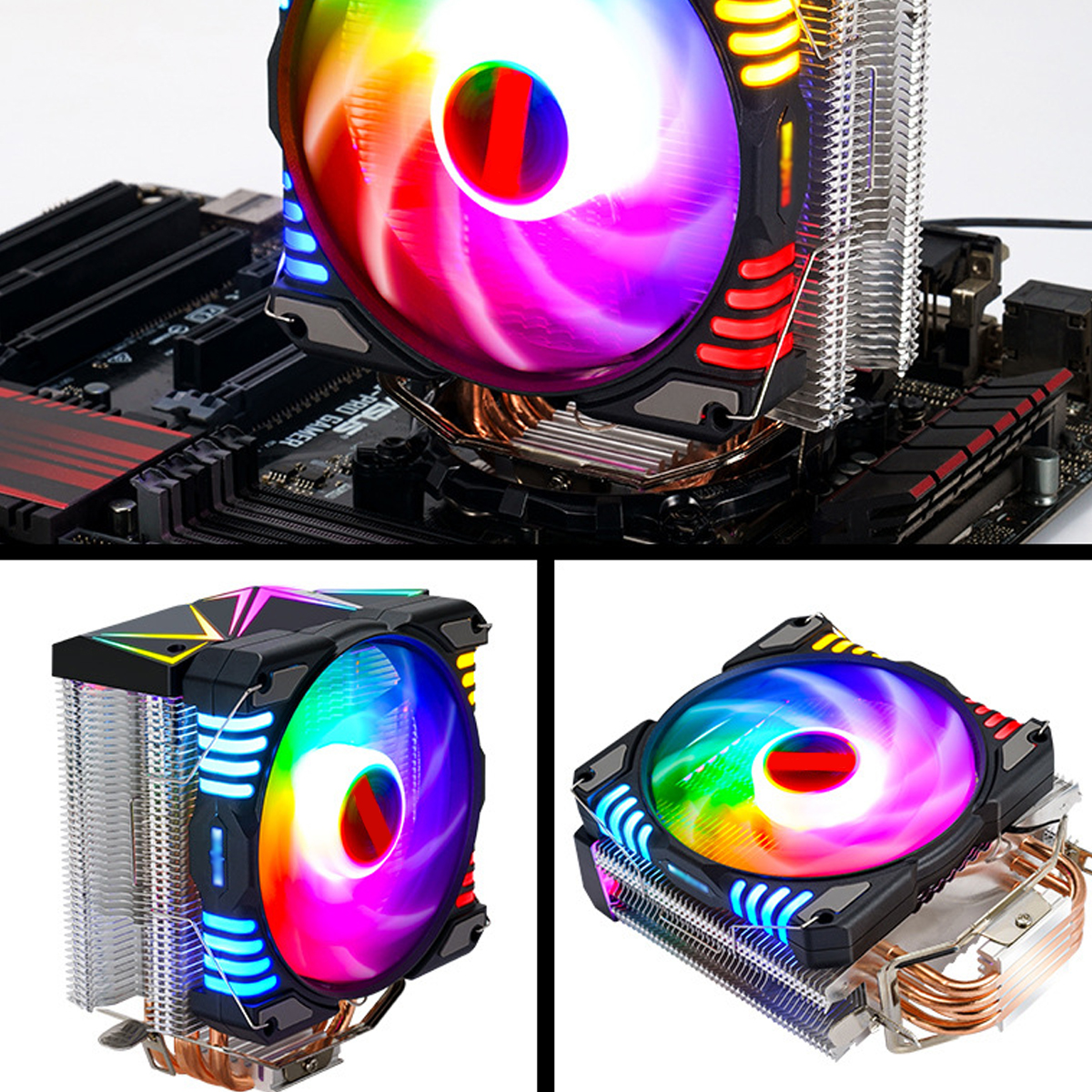 4-Heat-Pipe-RGB-CPU-Cooler-34-Pin-For-Intel-Socket-LGA-77511501151115511561200-AMD-Socket-1973061-11