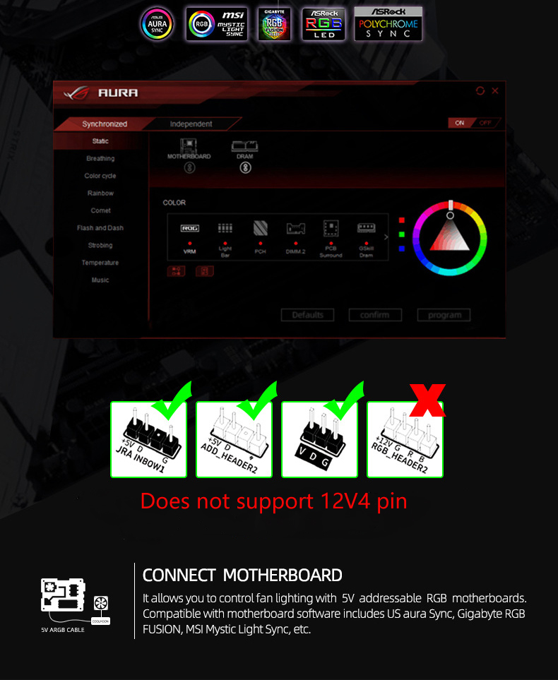 COOLMOON-5V-ARGB-Fan-Controller-Fan-Hub-PWM-Temperature-Control-Speed-Regulation-Wireless-Remote-Con-1816167-4