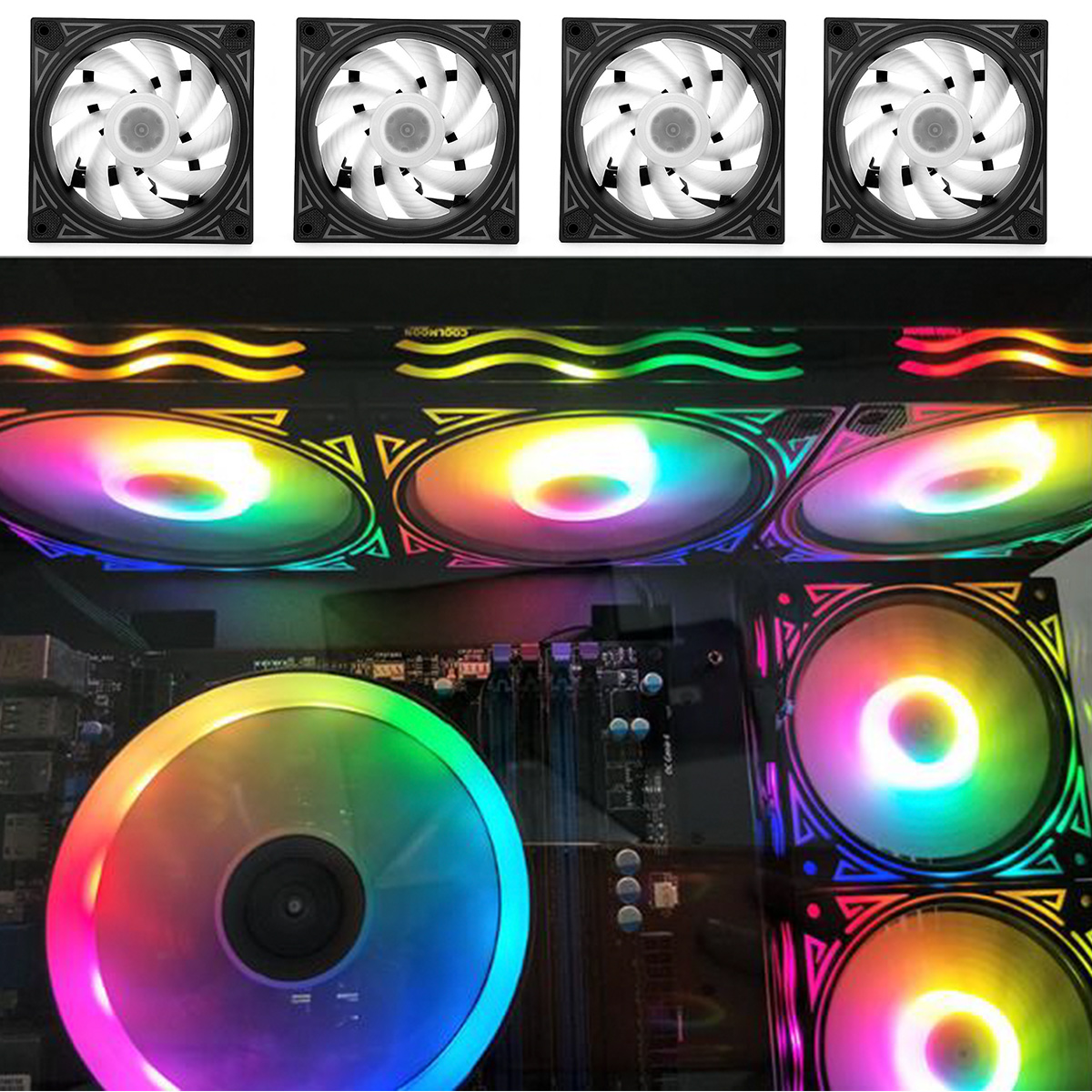 COOLMOON-RGB-Fan-12CM-DC-12V-Chassis-Fan-Desktop-Computer-Mute-Symphony-Color-Changing-Fan-8-Modes-1707724-8