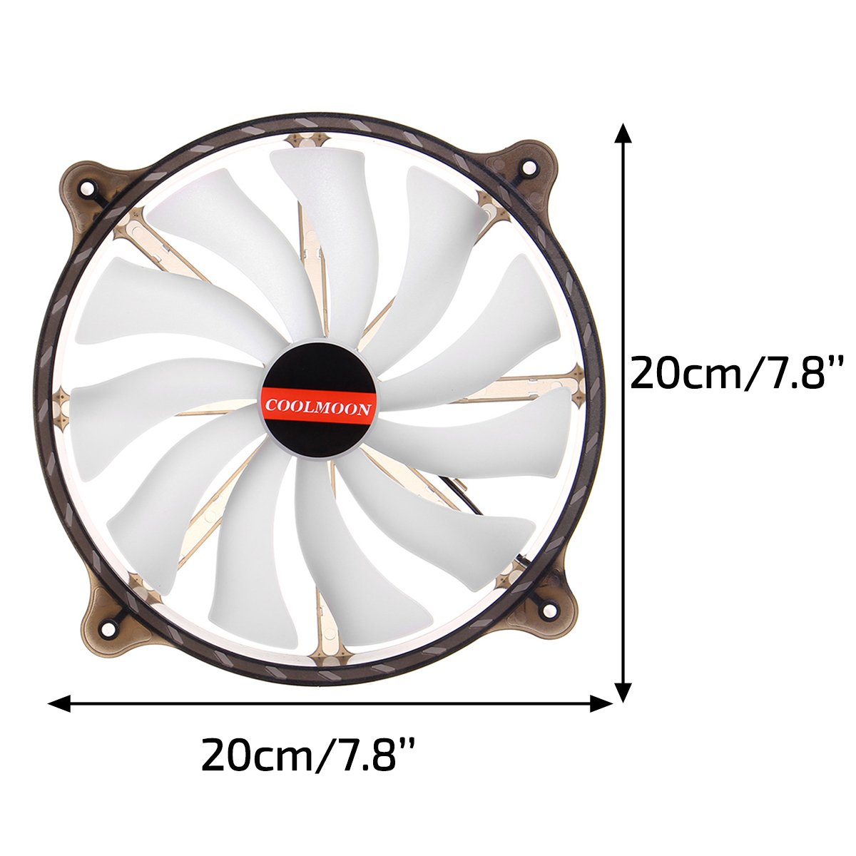 Cool-Moon-CR200mm-Chassis-Computer-Case-Fan-RGB-Mute-Streamer-LED-Computer-Host-20cm-Cooling-Fan-1634887-10