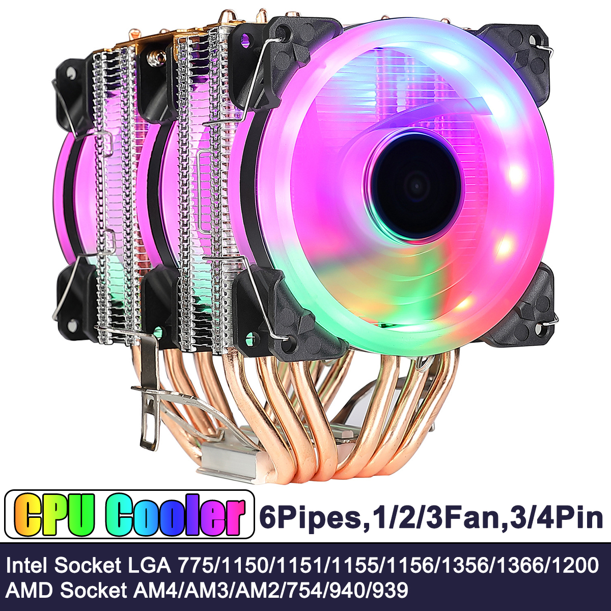 EVESKY-CPU-Cooling-Fan-123-Fans-34-Pin-6-Heat-Pipes-RGBWithout-Light-Silent-Computer-Case-Cooler-CPU-1937014-5