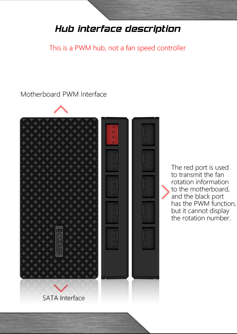 PCCOOLER-3-4PIN-Cooling-Fan-HUB--PWM-Speed-Regulating-Distributor-For-PC-1829339-4