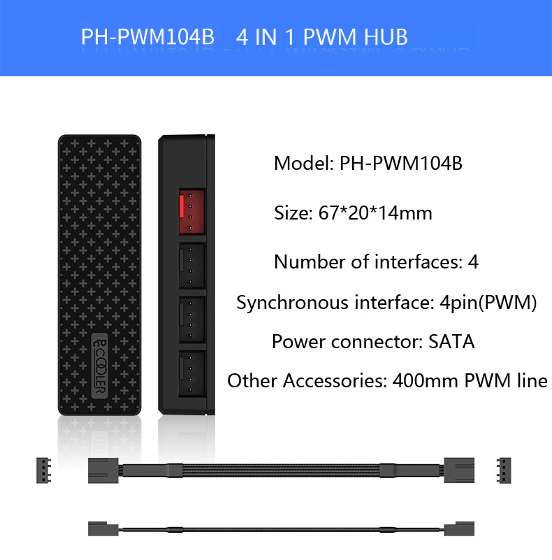 PCCOOLER-3-4PIN-Cooling-Fan-HUB--PWM-Speed-Regulating-Distributor-For-PC-1829339-7
