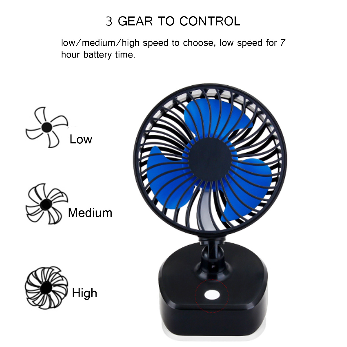 3Modes-Mini-Portable-Summer-Fan-Outdoor-Camping-USB-Rrchargeable-Desk-Fan-with-Safety-Clip-1526868-2