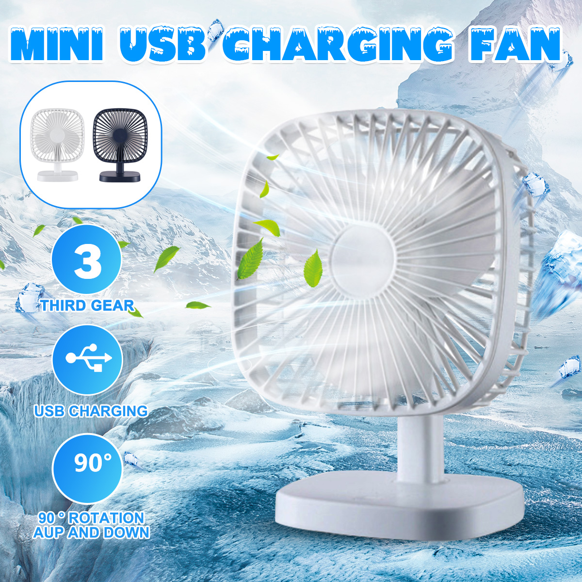 BlackWhite-DC5V-3-Gear-USB-Charging-Mini-Fan-Adjustable-Angle-Desk-Fan-For-Outdoor-Travle-Camping-1705942-1