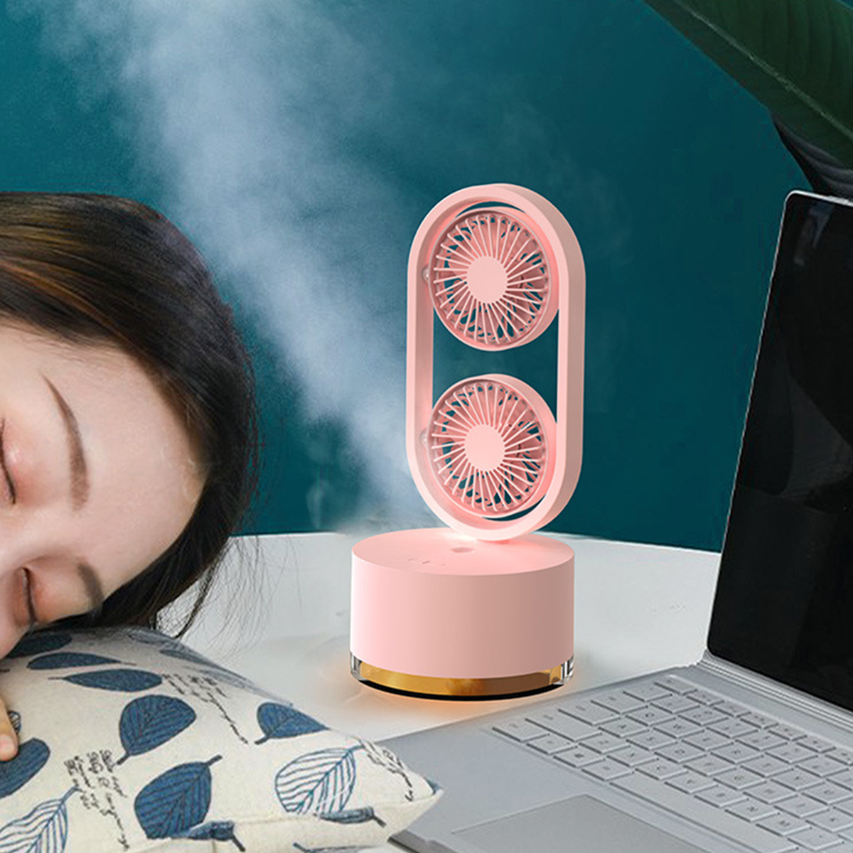 Mini-Dual-Head-Fan-3-Speeds-USB-Rechargeable-Air-Condition-Fan-400ml-Water-Tank-Spray-Humidification-1846006-9