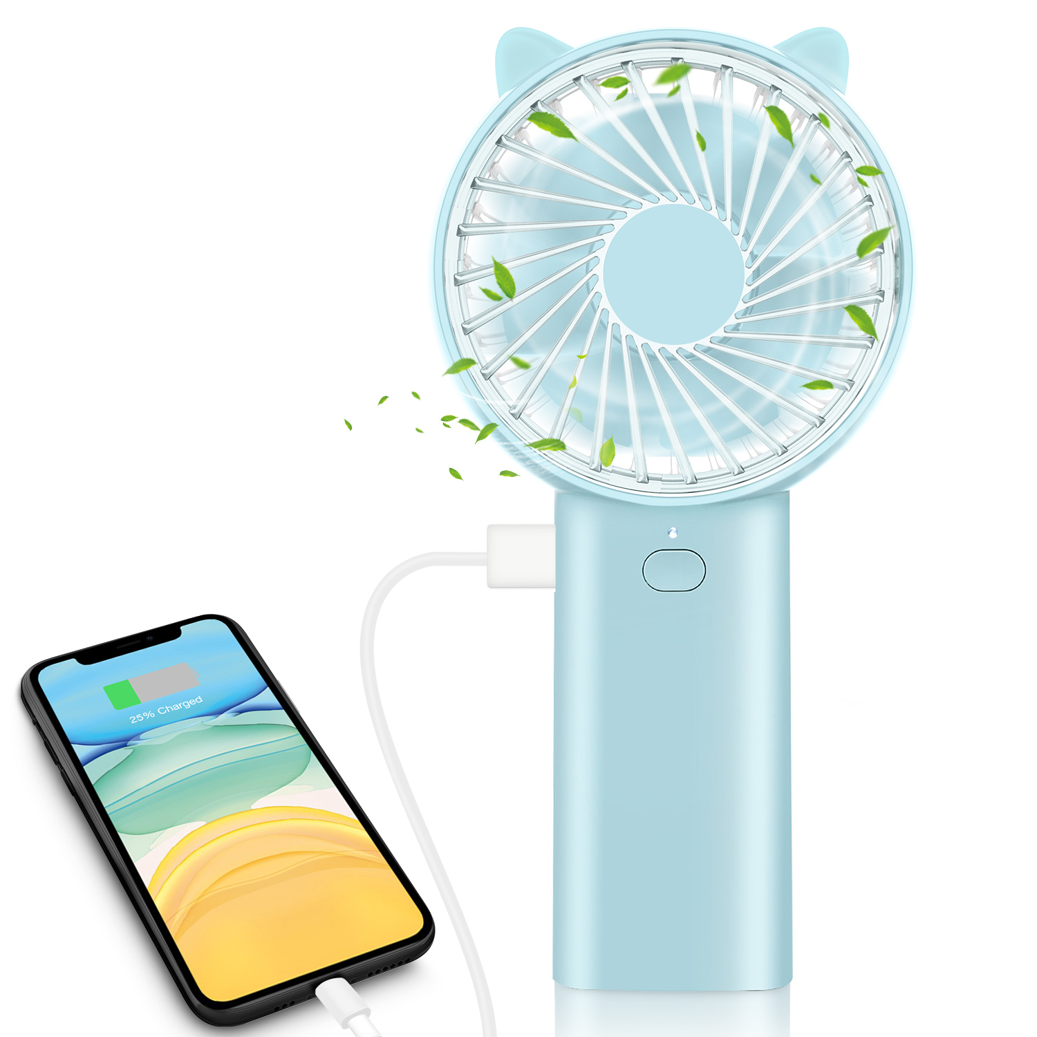 Mini-USB-Fan-Small-Standing-Fan-4-Speeds-4000mAh-Rechargeable-Battery-Powe-Bank-1897761-2