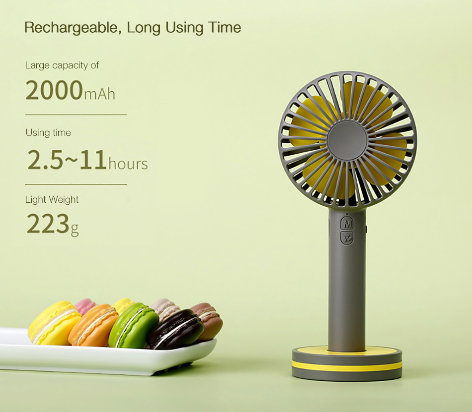 Portable-Creative-Macaron-Design-USB-Rechargeable-2-Modes-Desktop-Handheld-Fan-with-Mirror-Base-1345774-3