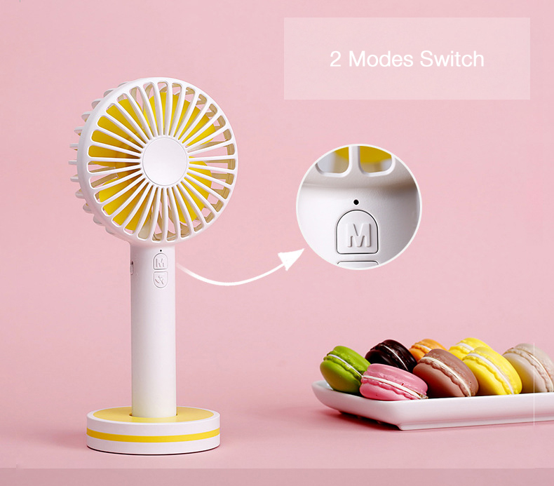 Portable-Creative-Macaron-Design-USB-Rechargeable-2-Modes-Desktop-Handheld-Fan-with-Mirror-Base-1345774-4