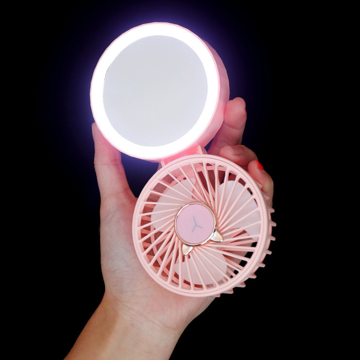 Portable-Mini-Fan-LED-Light-Lamp-Handheld-Cooler-Makeup-Mirror-USB-1960754-3