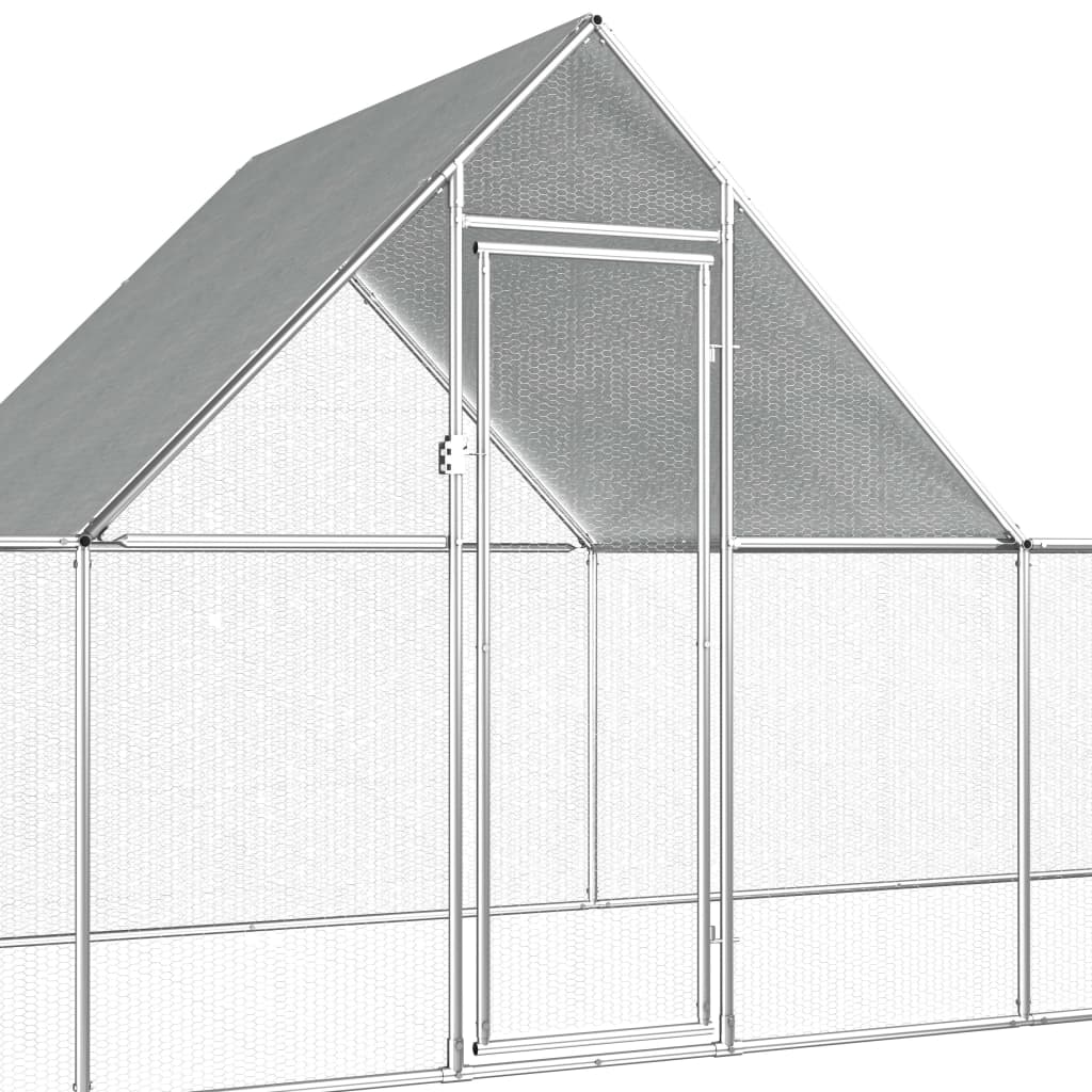 EU-Direct-vidaXL-144564-Chicken-Cage-Coop-14x2x2-m-Galvanised-Steel-Pet-Supplies-Rabbit-House-Pet-Ho-1949296-4