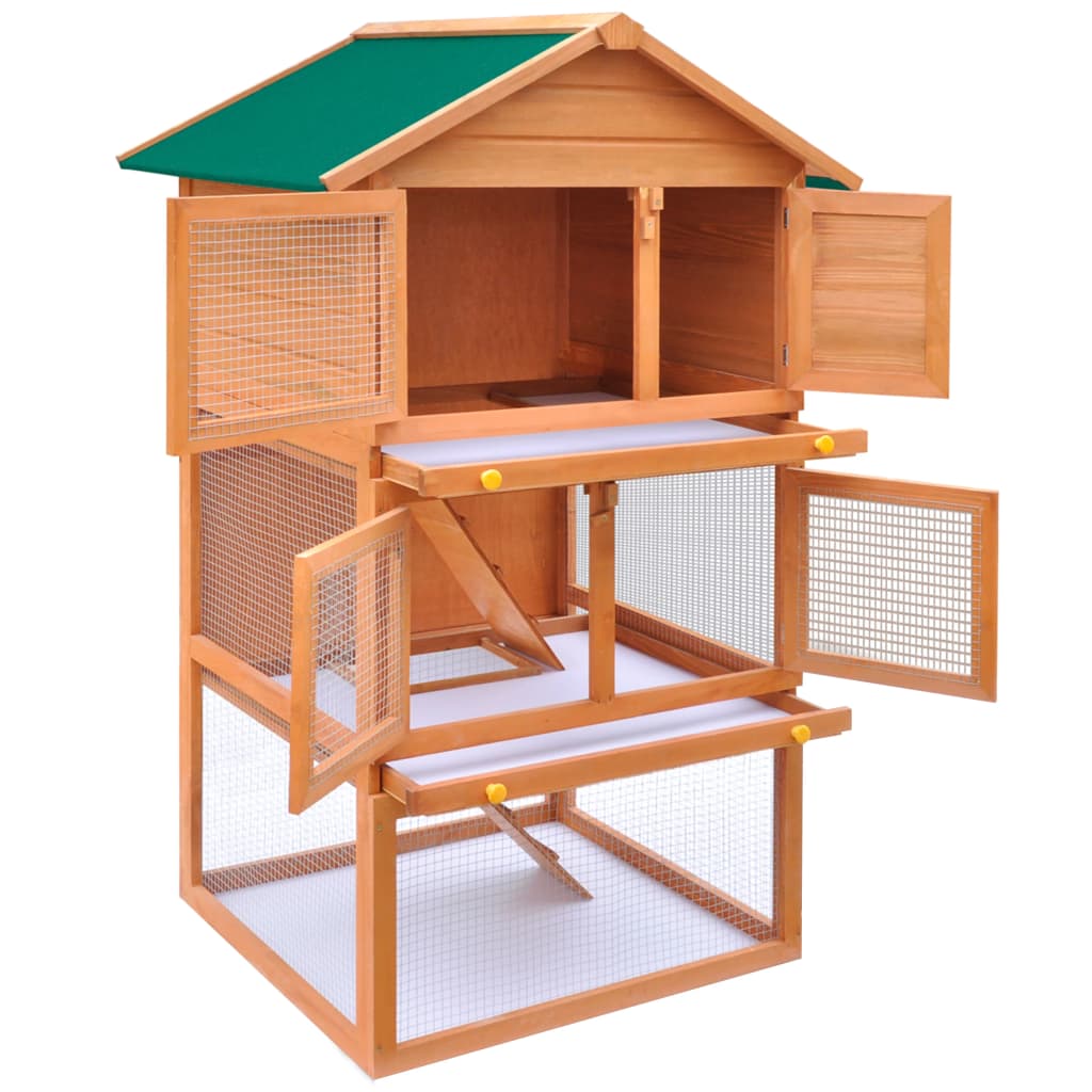 EU-Direct-vidaXL-170161-Outdoor-Rabbit-Hutch-Small-Animal-House-Pet-Cage-3-Layers-Wood-Pet-Supplies--1953078-3