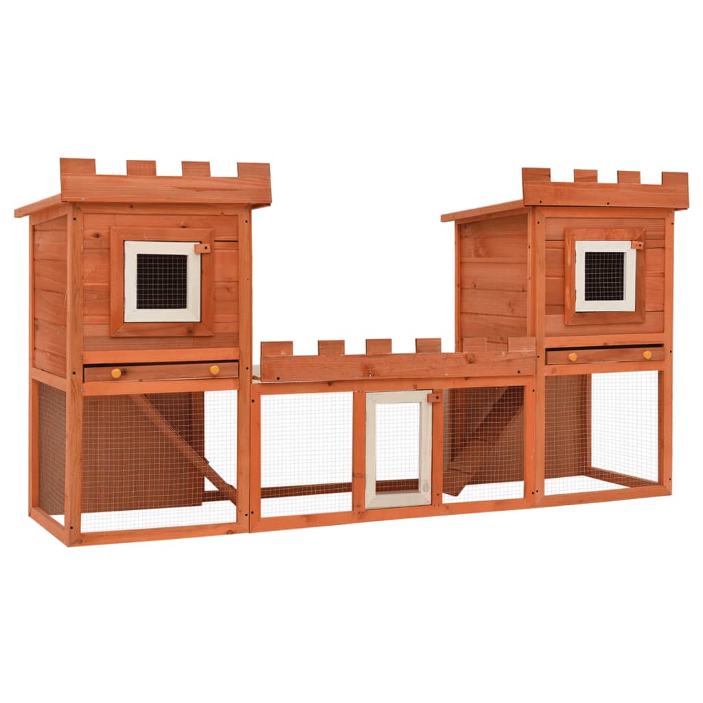 EU-Direct-vidaXL-170174-Outdoor-Large-Rabbit-Hutch-192-x-50-x-101-cm-House-Pet-Cage-Double-House-Pet-1950498-2