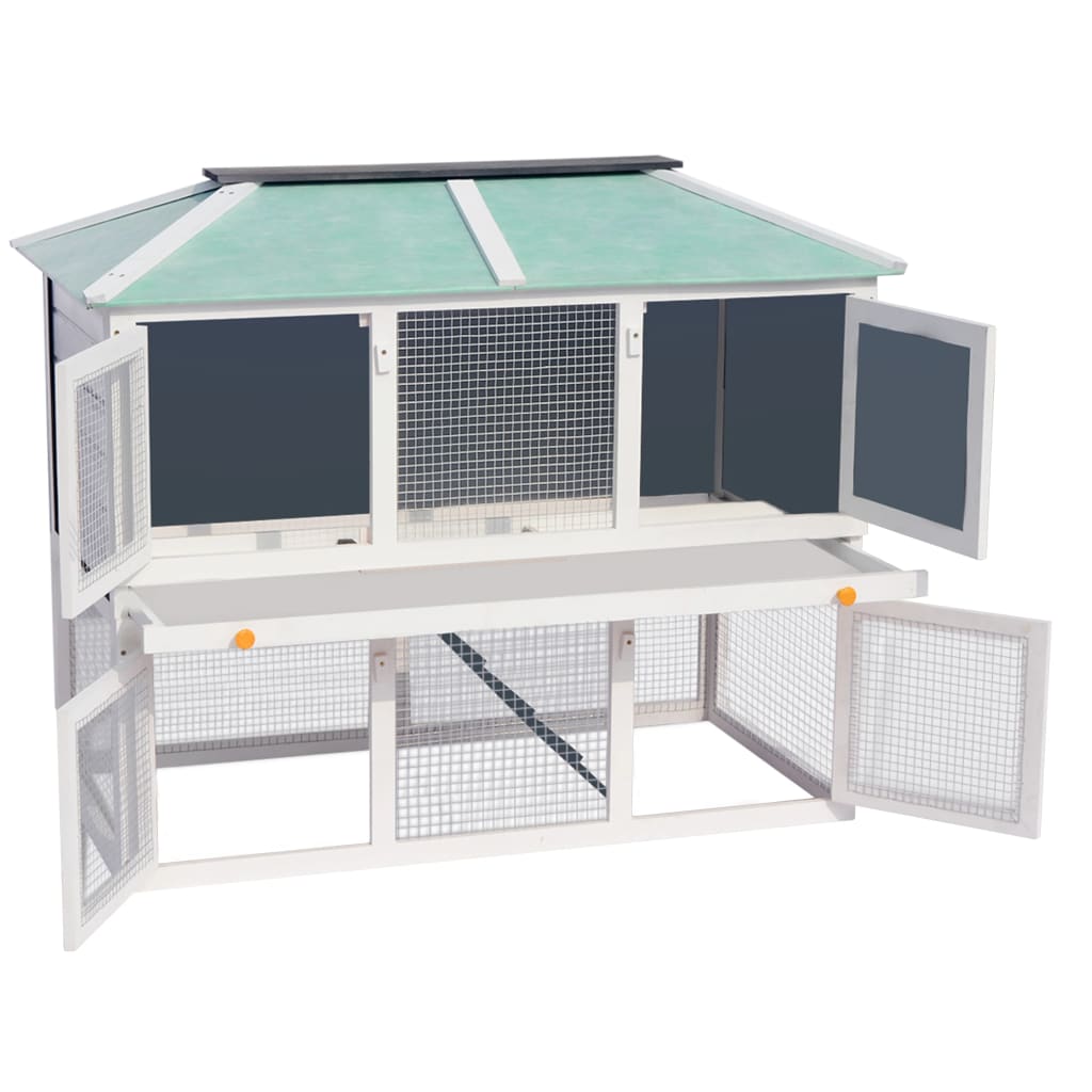 EU-Direct-vidaXL-170344-Outdoor-Animal-Rabbit-Cage-Double-Floor-Wood-130-x-68-x-105-cm-Pet-Cage-Doub-1950522-5