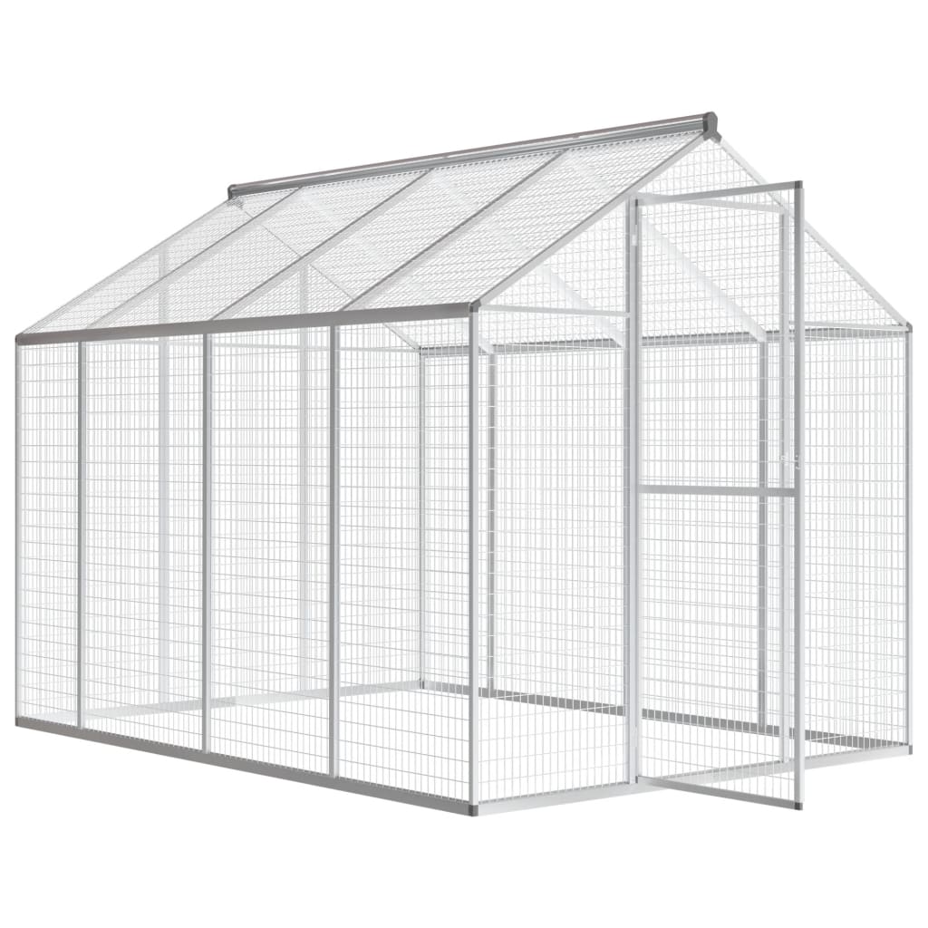 EU-Direct-vidaXL-170349-Outdoor-Aviary-Aluminium-178x242x192-cm-Pet-Supplies-Dog-House-Pet-Home-Cat--1953243-4