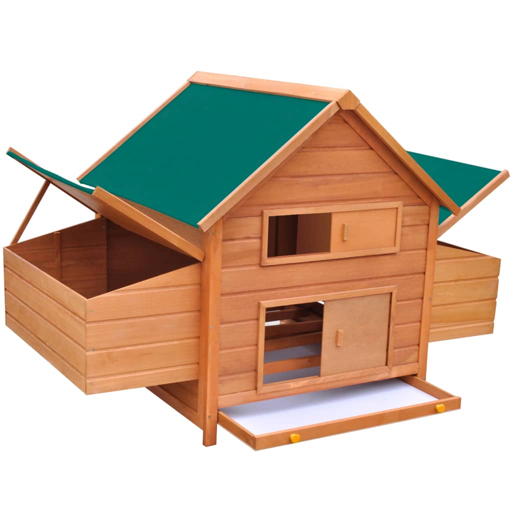 EU-Direct-vidaXL-170410-Outdoor-Chicken-Coop-Wood-157x97x110-cm-House-Pet-Supplies-Rabbit-House-Pet--1950534-2