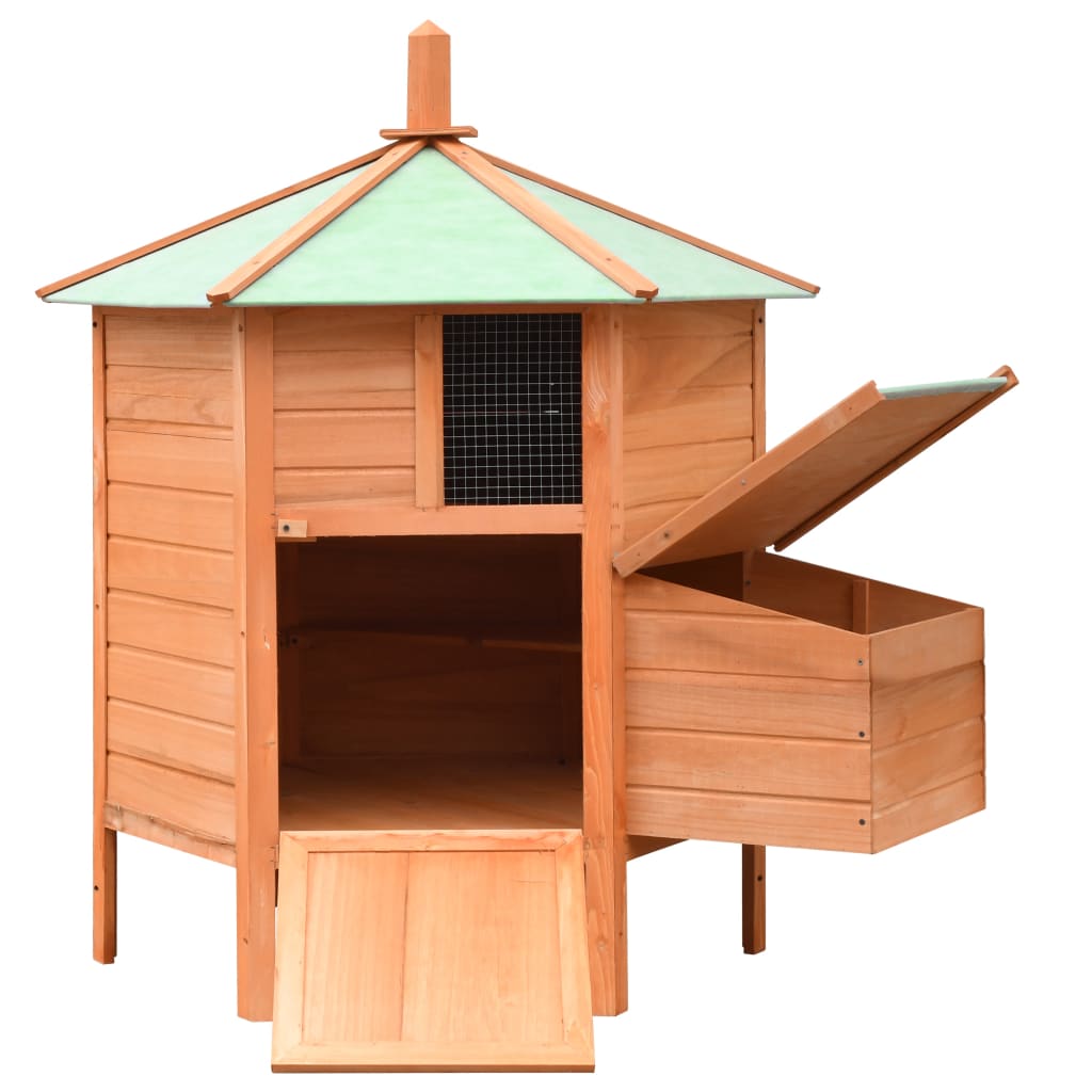 EU-Direct-vidaXL-170645-Outdoor-Chicken-Cage-Solid-Pine--Fir-Wood-126x117x125-cm-House-Pet-Supplies--1950574-3