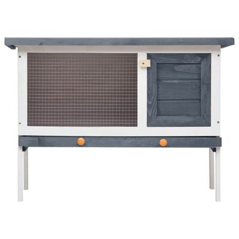 EU-Direct-vidaXL-170828-Outdoor-Rabbit-Hutch-1-Layer-Grey-Wood-90-x-45-x-65cm-Pet-Supplies-House-Pet-1947505-1