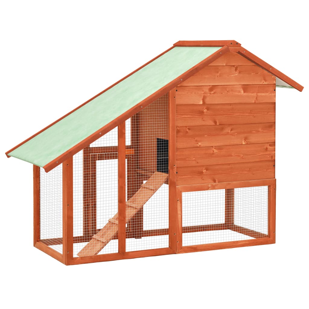 EU-Direct-vidaXL-170868-Outdoor-Rabbit-Hutch-140x63x120-cm-Solid-Firwood-Pet-Supplies-Dog-House-Pet--1952204-5