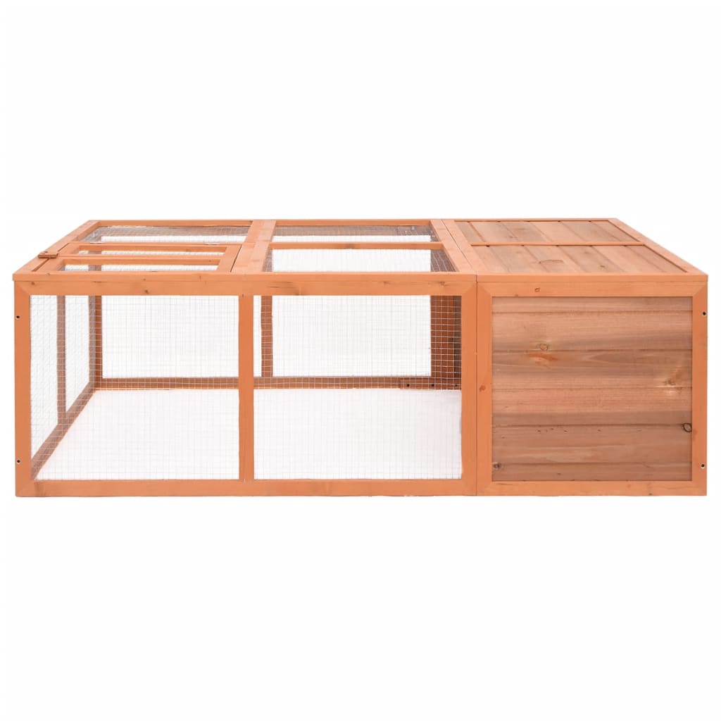 EU-Direct-vidaXL-171452-Outdoor-Rabbit-Hutch-150x100x50-cm-Solid-Firwood-Pet-Supplies-Dog-House-Pet--1952217-2