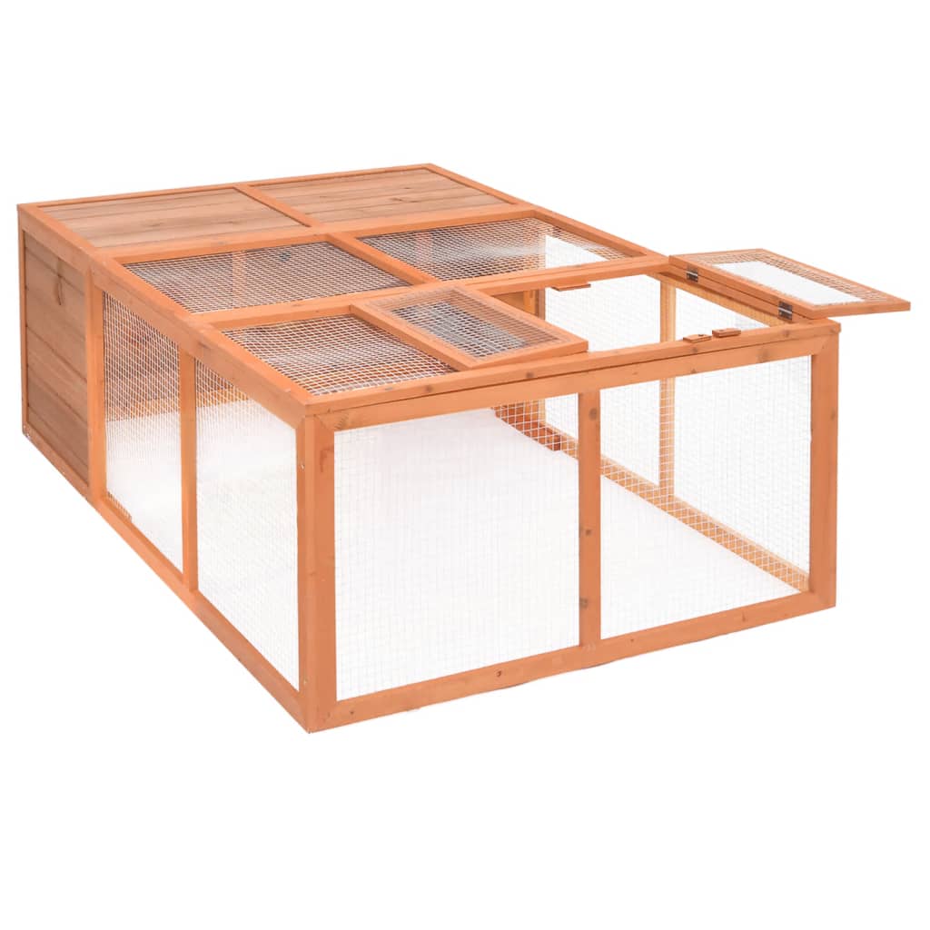 EU-Direct-vidaXL-171452-Outdoor-Rabbit-Hutch-150x100x50-cm-Solid-Firwood-Pet-Supplies-Dog-House-Pet--1952217-3