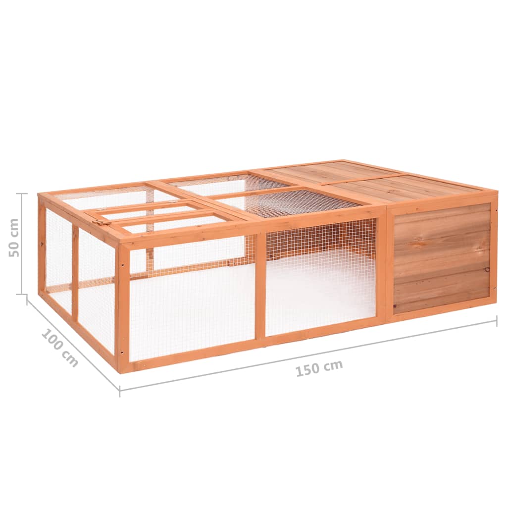 EU-Direct-vidaXL-171452-Outdoor-Rabbit-Hutch-150x100x50-cm-Solid-Firwood-Pet-Supplies-Dog-House-Pet--1952217-7