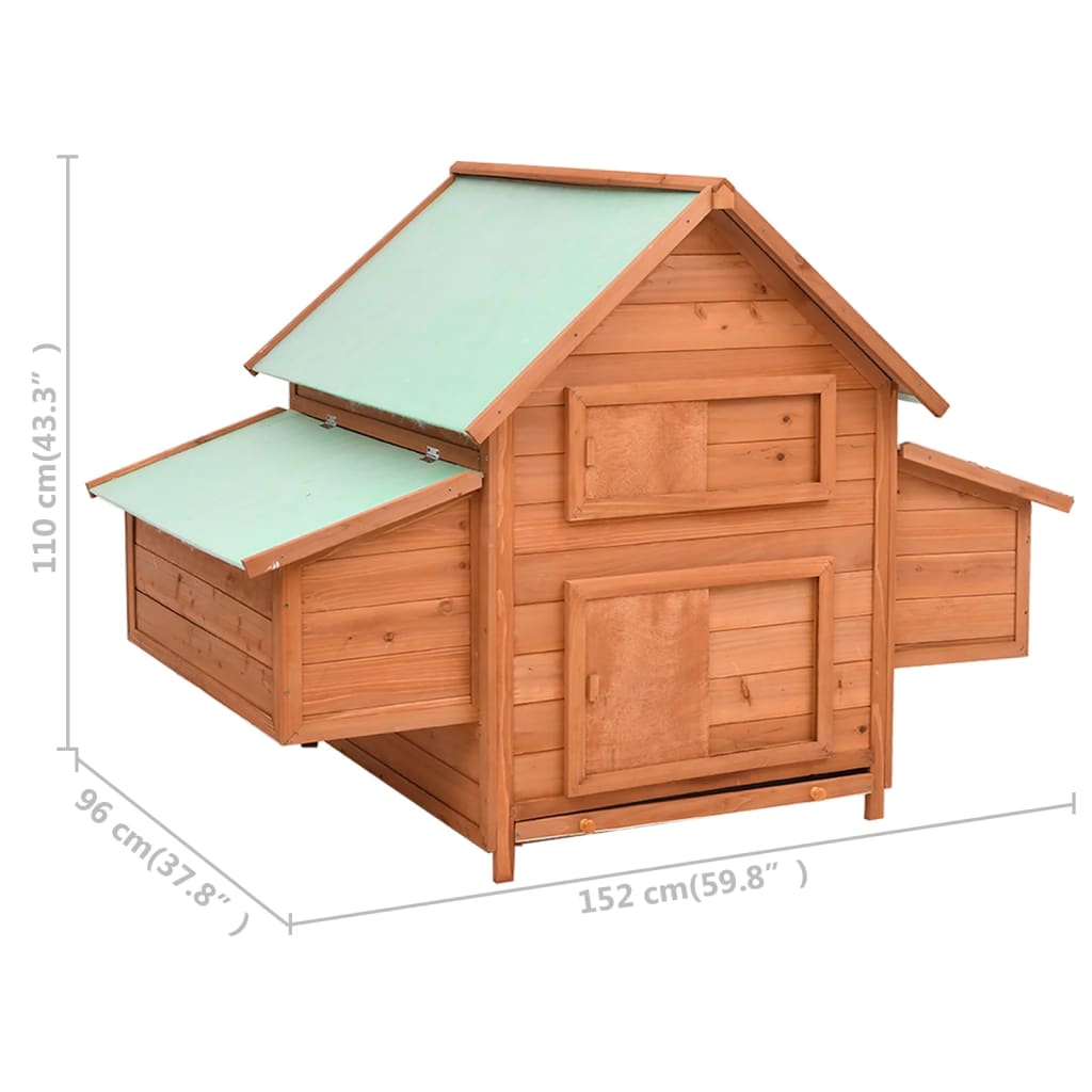 EU-Direct-vidaXL-171459-Outdoor-Chicken-Coop-152x96x110-cm-Solid-Firwood-Pet-Supplies-Dog-House-Pet--1952222-7