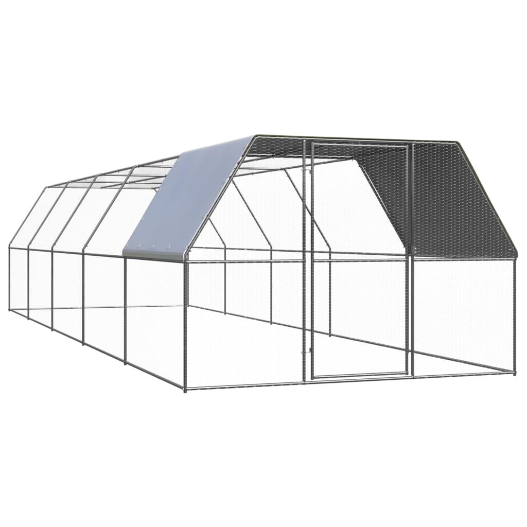 EU-Direct-vidaXL-3089327-Outdoor-Chicken-Coop-3x10x2-m-Galvanised-Steel-Pet-Supplies-Dog-House-Pet-H-1953065-1