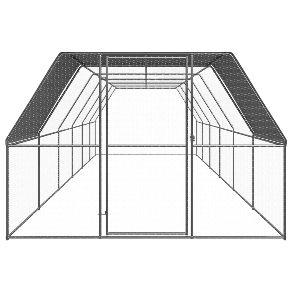 EU-Direct-vidaXL-3089328-Outdoor-Chicken-Cage-3x12x2-m-Galvanised-Steel-Pet-Supplies-Dog-House-Pet-H-1953080-3