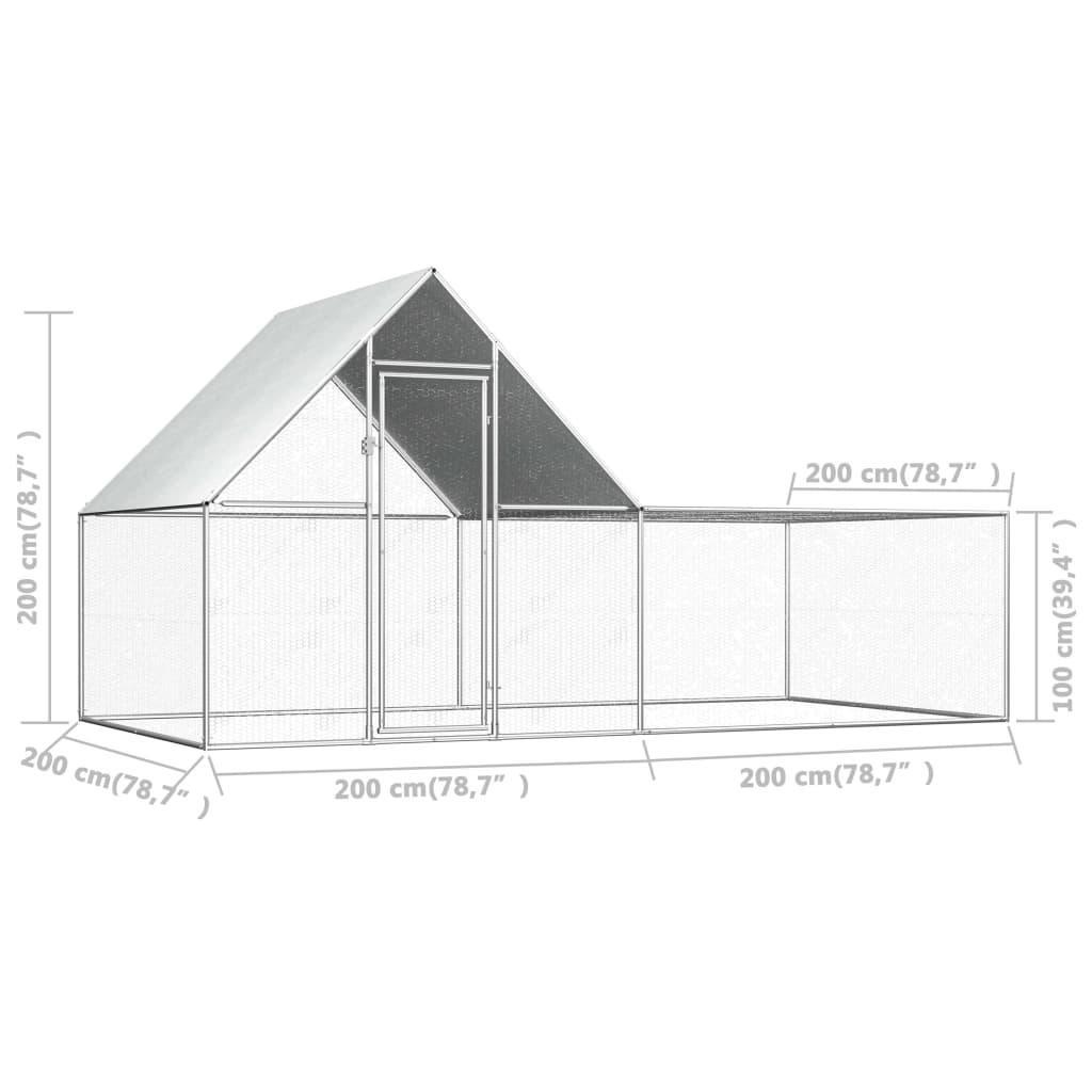 EU-Direct-vidaxl-144556-Outdoor-Chicken-Coop-4x2x2-m-Galvanised-Steel-House-Cage-Foldable-Puppy-Cats-1948948-6