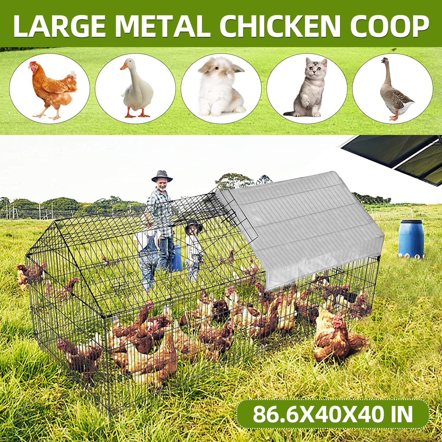PawGiant-Chicken-Coop-Run-Cage-Upgrade-866quottimes40quottimes38quot-Metal-Chicken-Fence-Pen-Pet-Pla-1870094-1