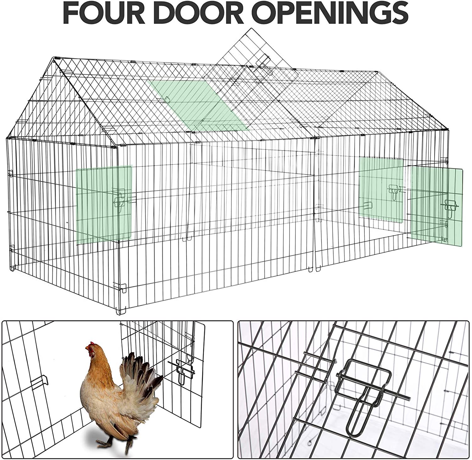 PawGiant-Chicken-Coop-Run-Cage-Upgrade-866quottimes40quottimes38quot-Metal-Chicken-Fence-Pen-Pet-Pla-1870094-7