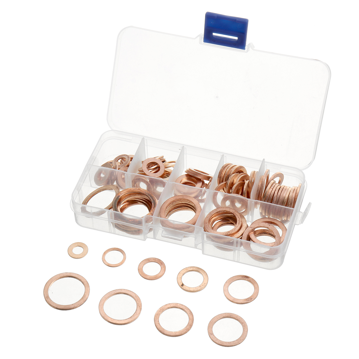 100Pcs-Assorted-Copper-Sealing-Solid-Gasket-Washer-Sump-Plug-Oil-For-Boat-Crush-Flat-Seal-Ring-Tool--1809755-2