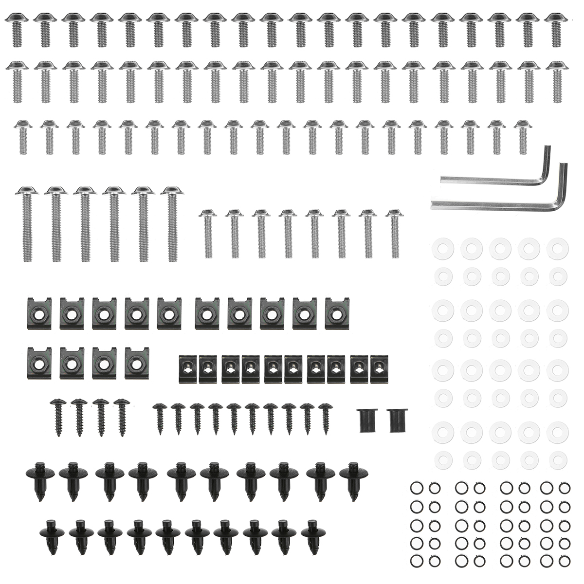 198PCS-Motorcycle-Nylon-Washer-KitFairing-Bolts-Screws-Retainer-Fastener-Clips-1736343-10