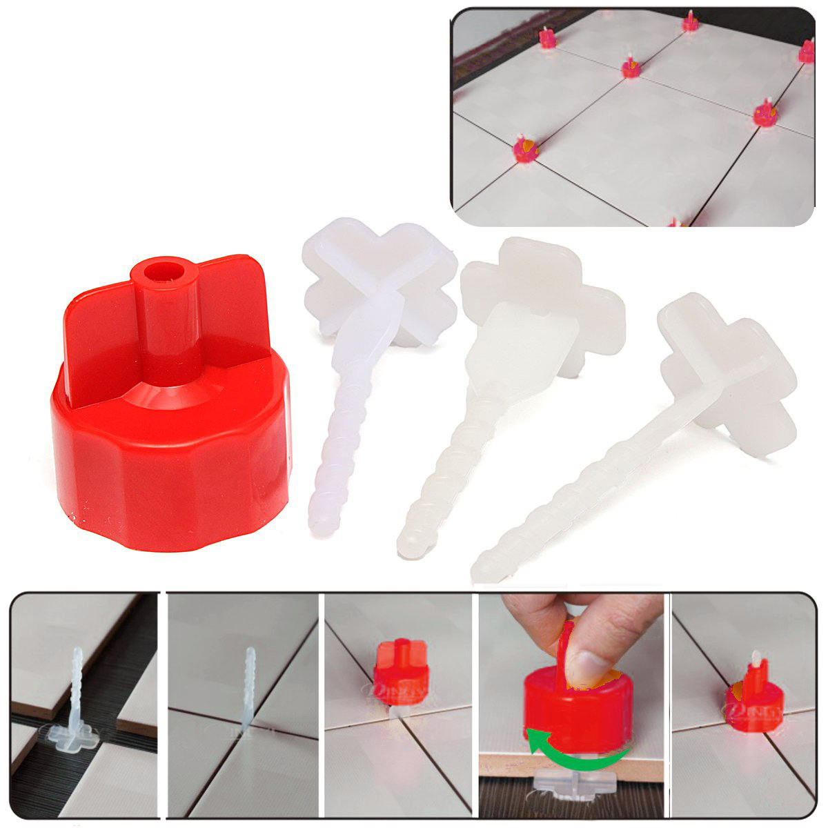 50-Pcs-Flat-Tile-Ceramic-Leveling-System-Kit-Floor-Wall-Spacer-Strap-Tools-Tile-Spacers-1600784-1