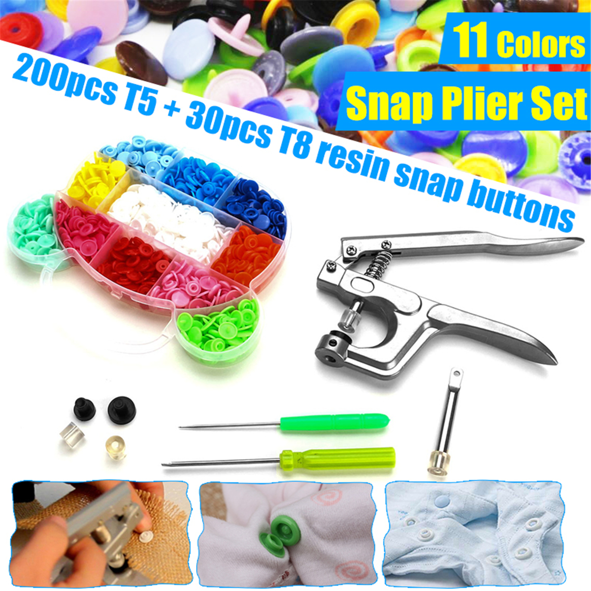 DIY-Snap-Pliers--200-Pcs-T5--30-Pcs-T8-Snap-Resin-Buttons-Fastener-11-Colors-1744441-1