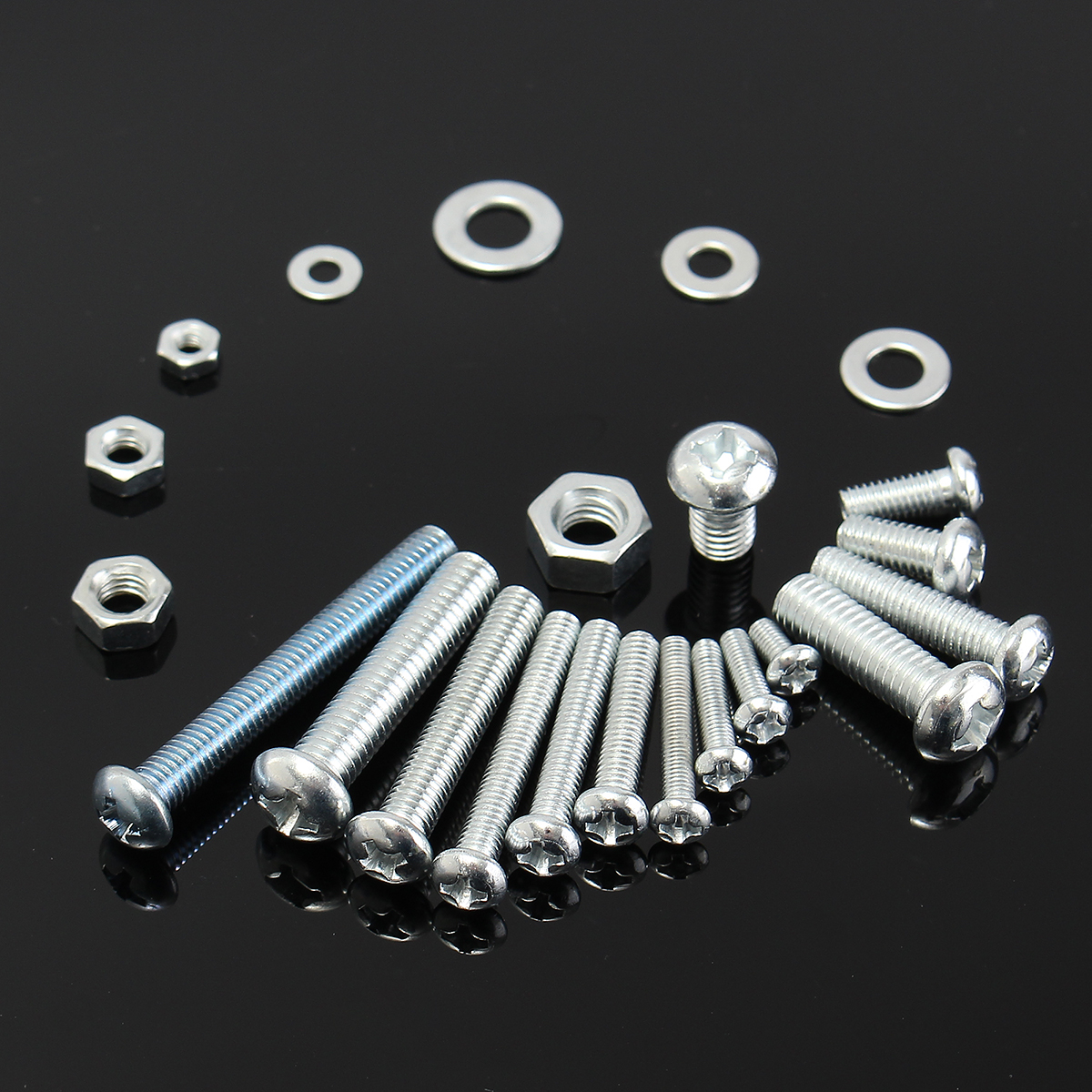 M3-M4-M5-M6-Stainless-Steel-Phillips-Round-Head-Screws-Nuts-Flat-Washers-Assortment-Kit-900g-1194476-4